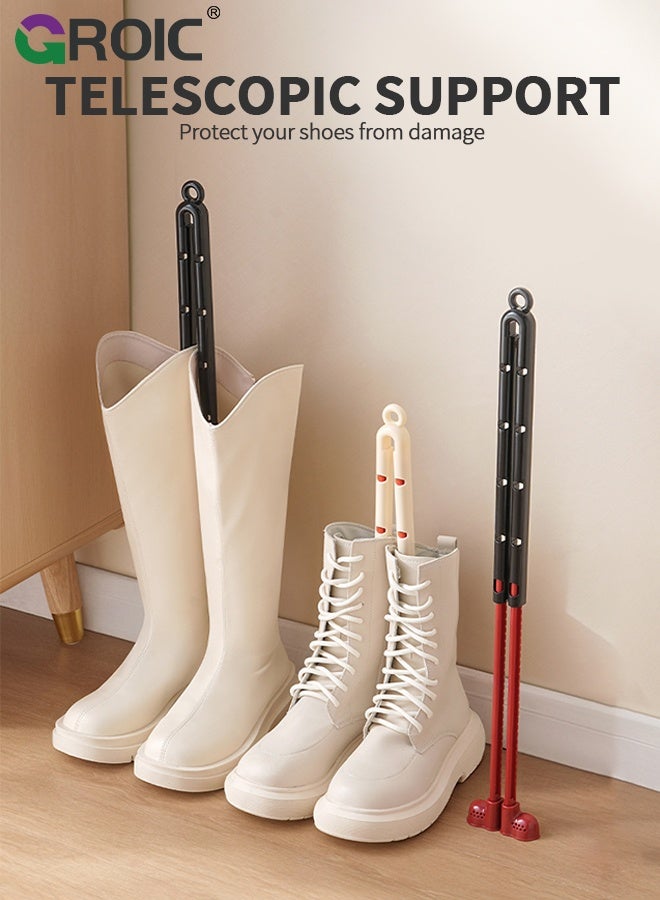 GROIC 2 قطع شكل الأحذية، حوامل الشكل لأحذية النساء والرجال، قواعد أحذية قابلة للتعديل مع كرات عطرية مدمجة لأحذية طويلة ومتوسطة الساق، شكل طويل متعدد الوظائف، إدخالات شكل الأحذية القابلة للسحب - Image 2